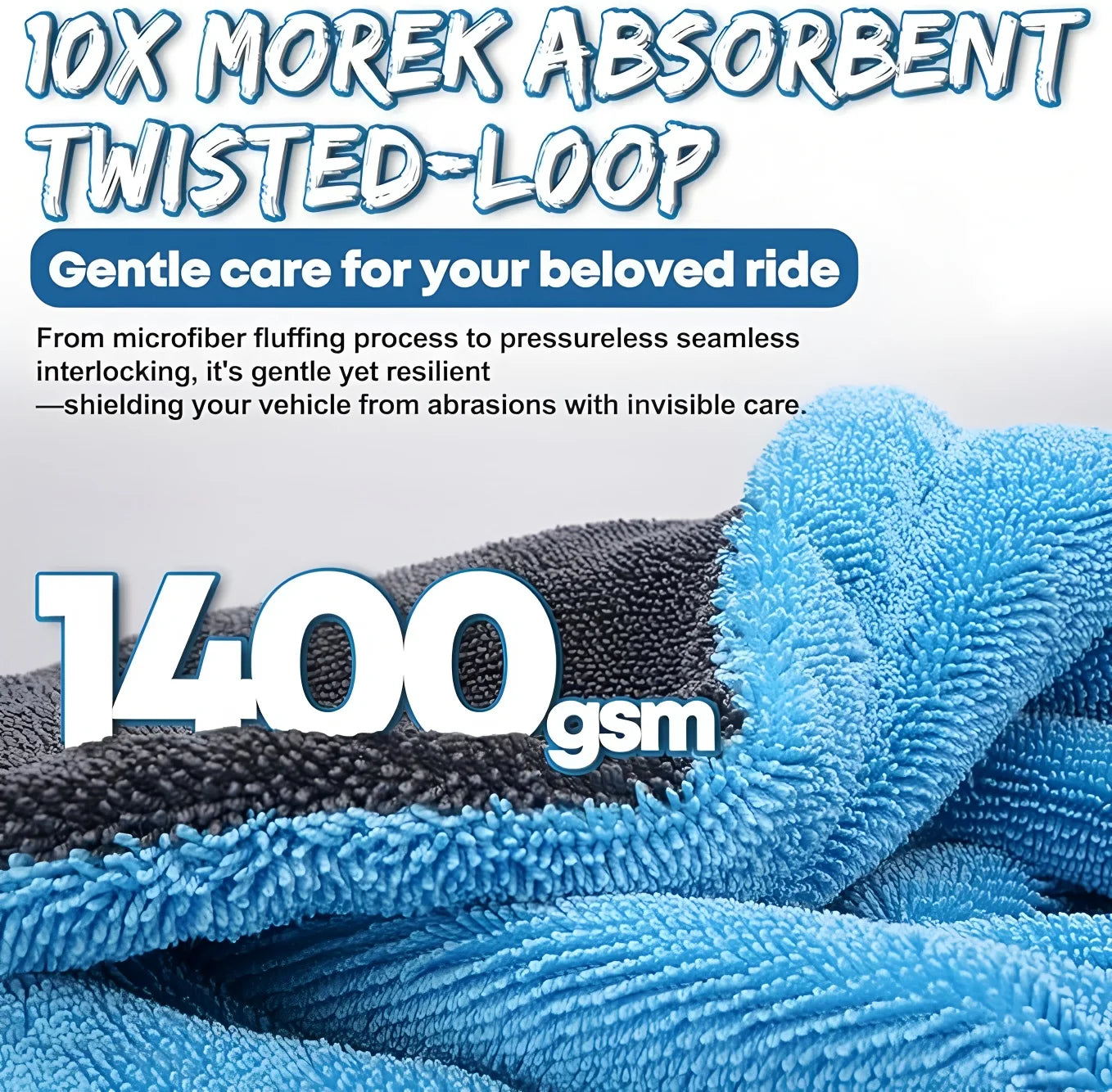 Large Microfibre Car Detailing Towel Soft Absorbent Cleaning Cloth Wash