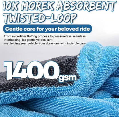 Large Microfibre Car Detailing Towel Soft Absorbent Cleaning Cloth Wash