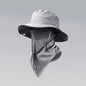 Outdoor Activities Sun Hat with Foldable Brim & Face Mask for Protection