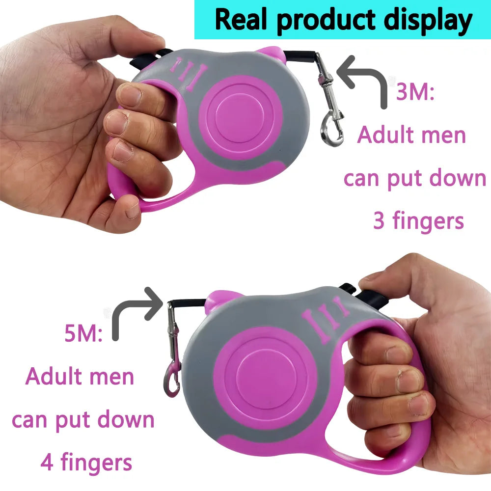 Retractable Dog Leash 3M 5M for Small Big Dogs Walking Traction Rope