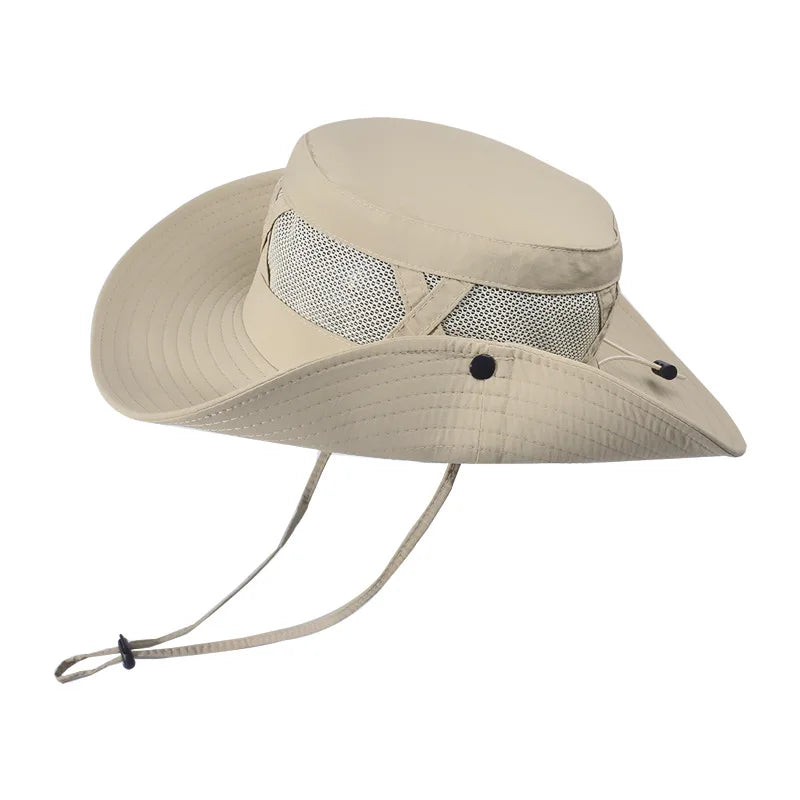 Fishing Hat UV Protection Wide Brim Summer Cap Men Outdoor Hiking