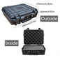 1pc Waterproof Hard Carry Tool Case w/ Pre-Cut Sponge, Impact-Resistant Storage Box