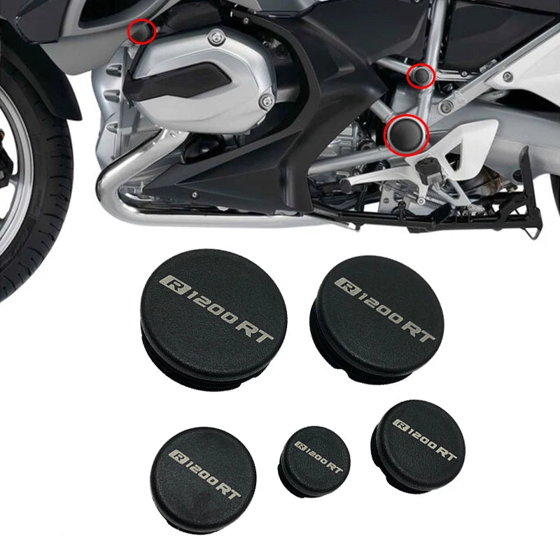 5PCS For BMW R1200RT R1250RT Frame Hole Cover Caps Plug Decorative Frame Cap Set R1200 RT R 1250RT 2014-2023 2020 2021 2022-EXPROTAS