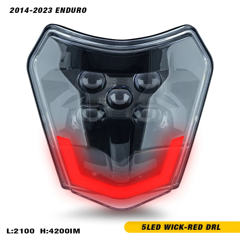POWERZONE KTM EXC SXF XCW Headlight for Dirt Bike Enduro Motocross 2014-2023