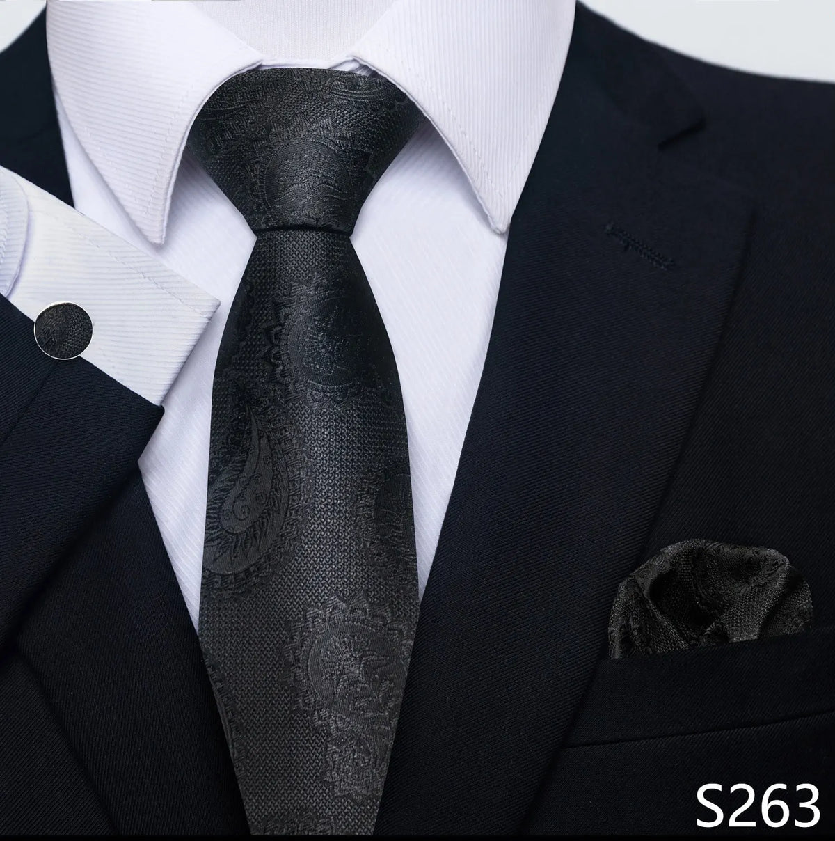 EXPROTAS Tie Pocket Square 8cm Wedding Formal Men’s Accessories