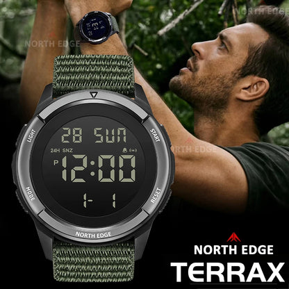 Men's Waterproof Digital Watches Outdoor Sports 50M North Edge Terrax