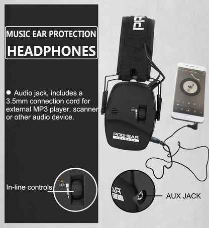 ZOHAN-Tactical Hearing Protectors, Electronic Headphones, Hunting Sound Amplification Earmuffs, Anti Noise Ear Helmets for Shoot-EXPROTAS