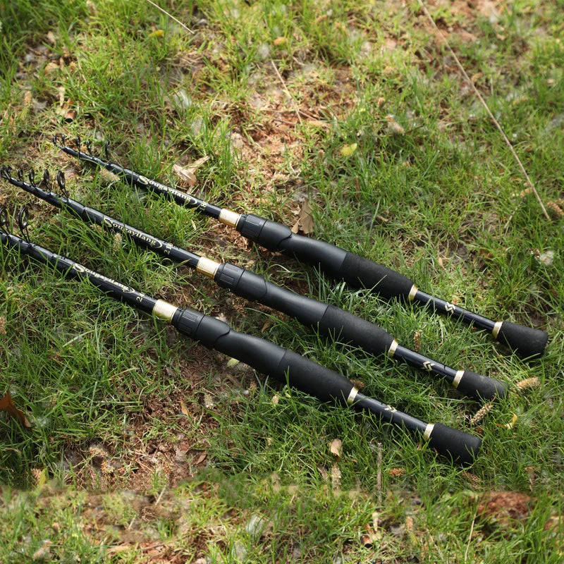 Telescopic Fishing Rod 1.8-2.4m Carbon Fiber Portable Spinning Pole