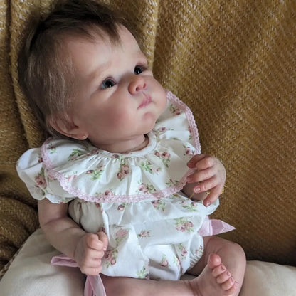 50cm Bettie Reborn Baby Doll Rooted Hair Soft Cloth Body Painted Veins Bebe