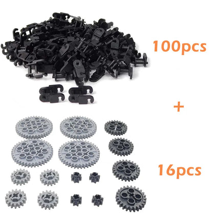 100Pcs Link Chain Gear Parts for MOC Building Blocks Train Toys