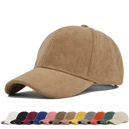 Men Women Suede Baseball Cap Retro Snapback Autumn Winter Hip Hop Hat