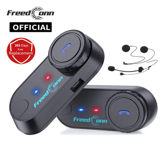 FreedConn Motorcycle Helmet Bluetooth Intercom Headset FM Music Share Speaker