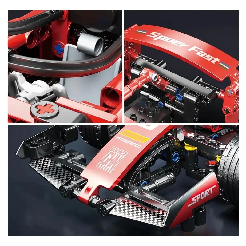 455Pcs F1 Building Blocks Car Model MOC Toy Construction Set for Children