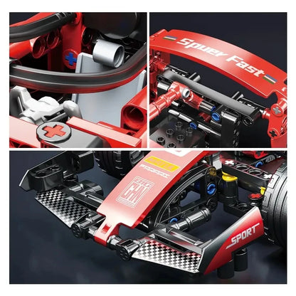 455Pcs F1 Building Blocks Car Model MOC Toy Construction Set for Children
