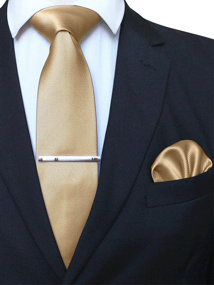 Suits Necktie Clip 8cm Mens Slim Solid Classic Wedding Party Ties