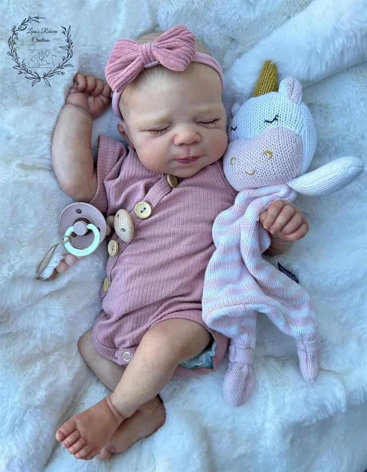 19-inch Newborn Baby Reborn Doll Pascale Soft Body Lifelike Cuddly 3D Skin