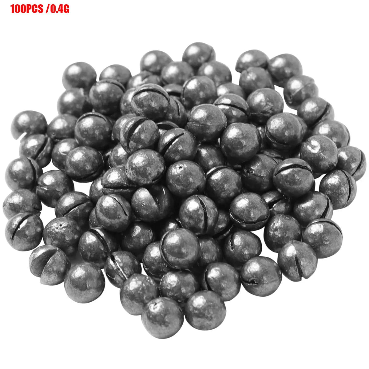 100Pcs Fishing Lead Split Shot Sinkers Round Weights for Tackle
