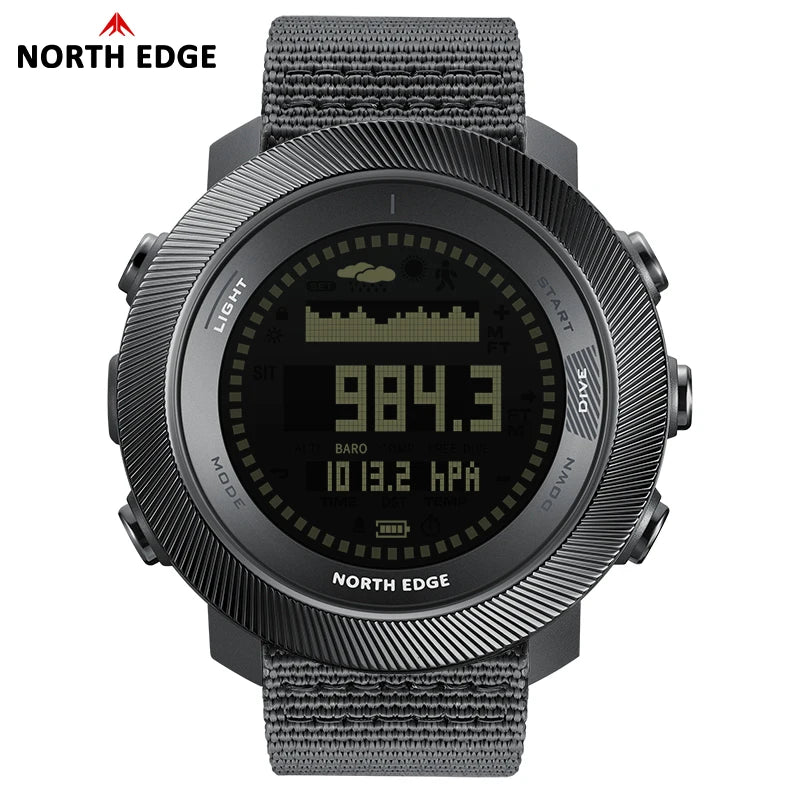 Men's Digital Dive Watch Outdoor Waterproof 100M North Edg Apache-D Sport