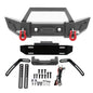 1/10 RC Crawler Metal Front & Rear Bumper Set w/ LED for Axial SCX10 III - EXPROTAS