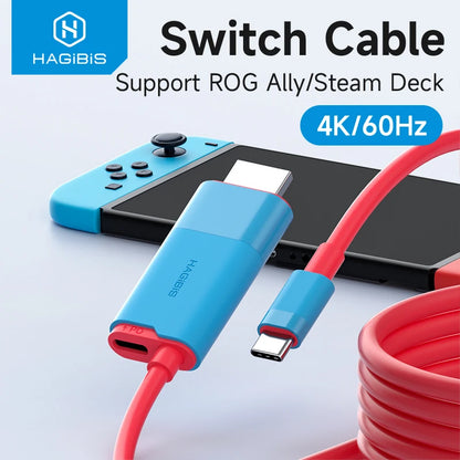 Hagibis Switch Dock USB-C to HDMI 4K60Hz Adapter for Switch/OLED/SteamDeck