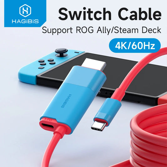 Hagibis Switch Dock USB-C to HDMI 4K60Hz Adapter for Switch/OLED/SteamDeck