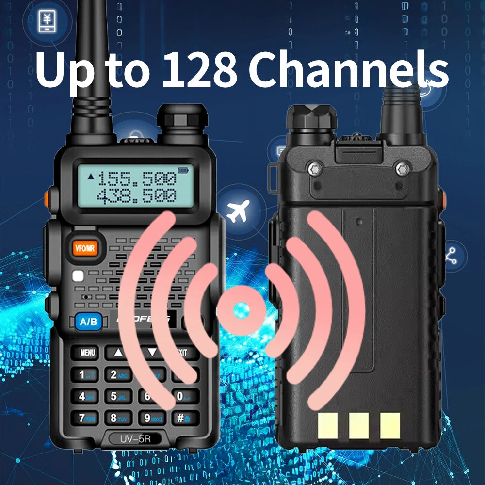 Baofeng Walkie Talkie UV5R 8W Dual Band Two-Way Radio 128CH VHF UHF