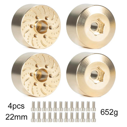 Brass 12mm Hex Wheel Weights Brake Disc Adapters for 1.9 2.2 RC Crawler