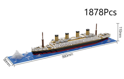 Building Block Titanic Model Toy 2288 Pieces Construction Cruise Ship