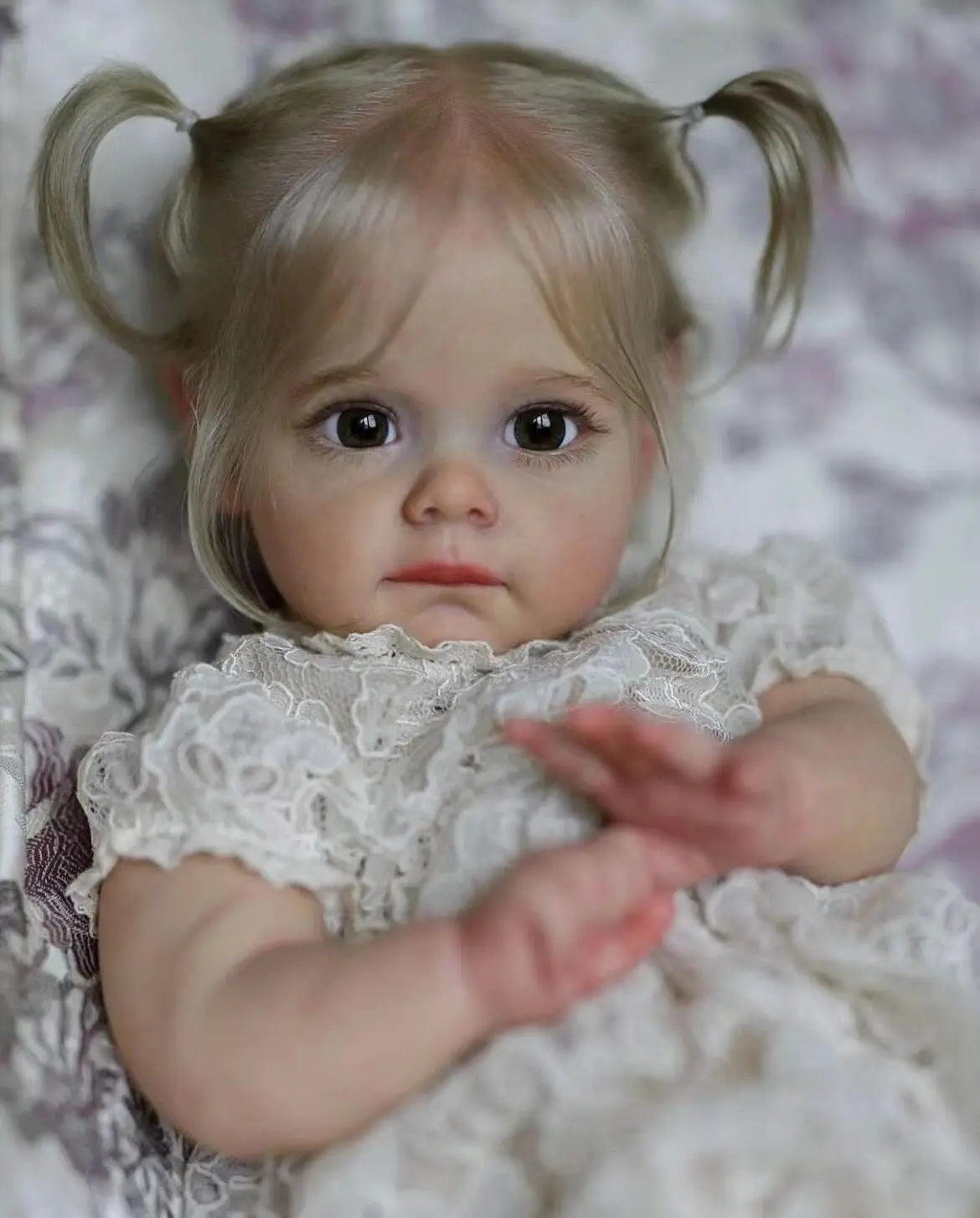 60CM Maggie Handmade High Quality Soft Vinyl Silicone Reborn Toddler Detailed Lifelike Hand-rooted hair Collectible Art Doll-EXPROTAS