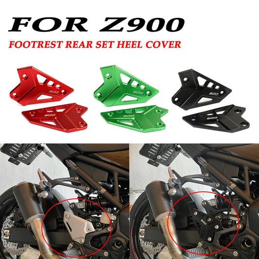 For KAWASAKI Z900 Z 900 2017 - 2023  Motorcycle Accessories FootPeg Footrest Rear Set Heel Plates Guard Protector-EXPROTAS
