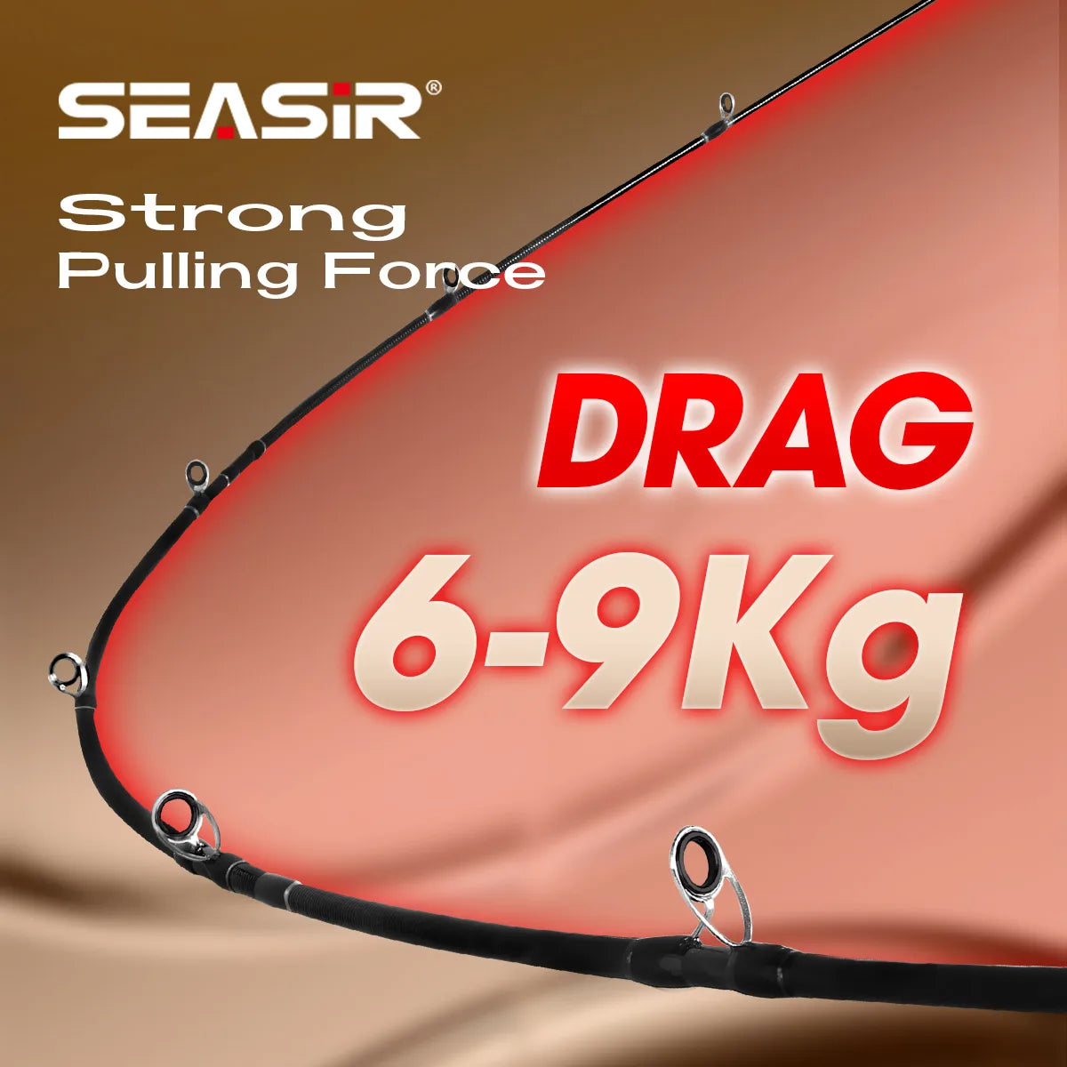 Casting Fishing Rod Heavy Power 1.83M 4-Piece 7-9KG Travel Fishing Gear