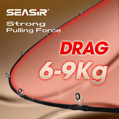 Casting Fishing Rod Heavy Power 1.83M 4-Piece 7-9KG Travel Fishing Gear