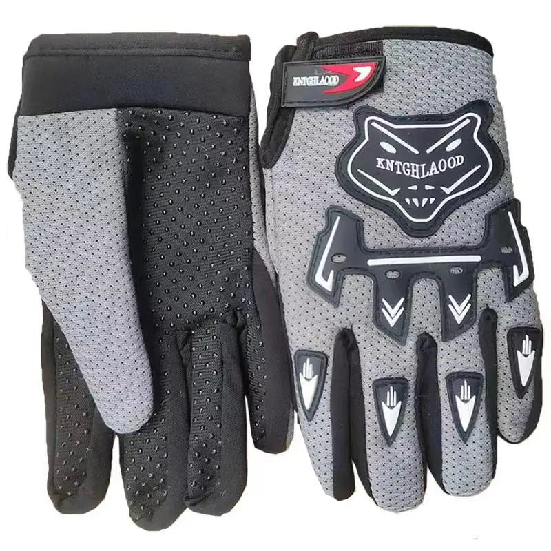 Kids Finger Motorcycle Gloves Leather Full Finger Child Racing Protective