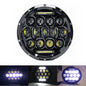 7" LED Headlight w/ DRL Angel Eyes for Harley Honda Yamaha Jeep H4