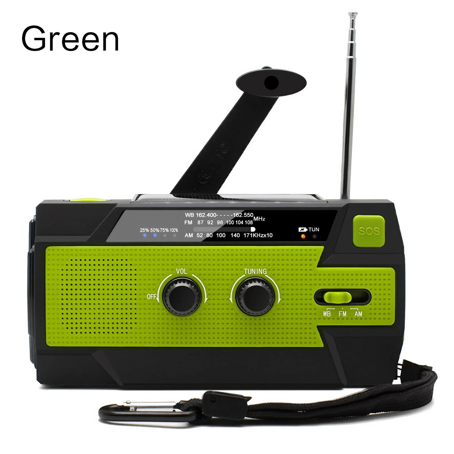 USB Charger Solar Hand Crank Radio Emergency Portable AM/FM Torch