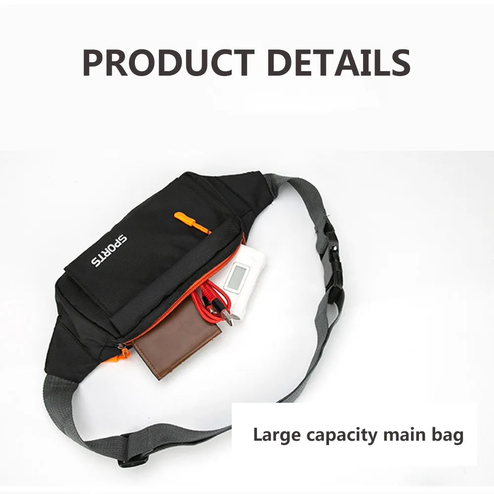 Kangaroo Bum Hip Fanny Waist Bag Pack For Men Women Waterproof Male Belt Pouch Belly Banana Ladies Sachet Mobile Running Wallet