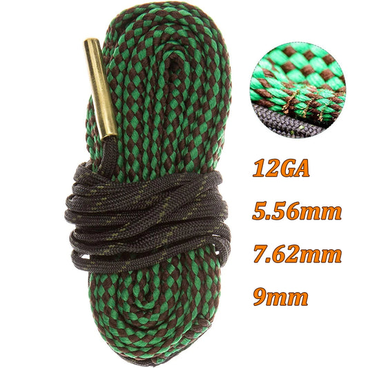 Rope Bore Cleaner for Rifle Shotgun 12GA 5.56mm 7.62mm Gun Cleaning Supplies