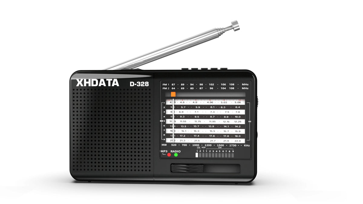 USB Rechargeable Battery Portable XHDATA Radio FM AM SW MP3 Player