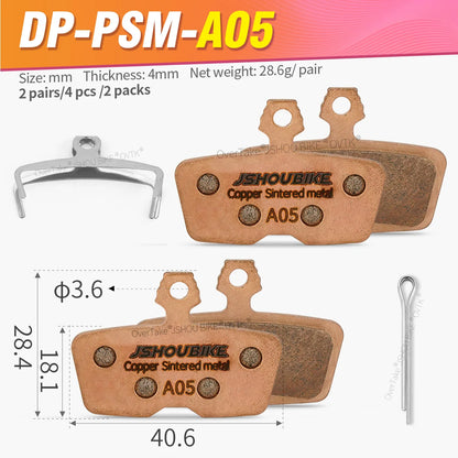 Metal Hydraulic Brake Pads for SRAM Code R RSC Avid Code by JSHOUBIKE Sintered
