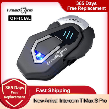 FreedConn Motorcycle Helmet Bluetooth Intercom Headset FM Waterproof Music Share