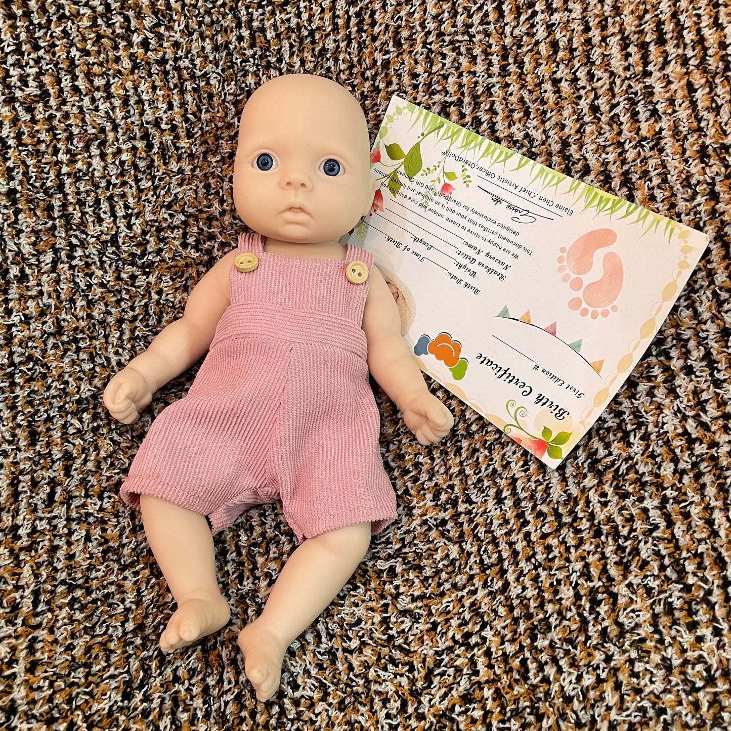 25CM Unpainted Full Body Silicone Girl Reborn Doll, 8 Styles Newborn Baby Toy Gift