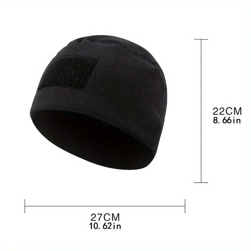 Windproof Tactical Beanie Hat Warm Fleece Winter Cap for Outdoor Activities