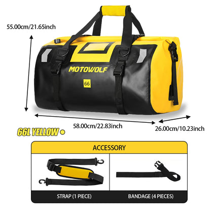 Motorcycle Waterproof TailBag Travel Outdoor Dry Luggage Roll Pack Bag 20/66/100L Motorbike Luggage Backpack Motorcycle Seat Bag