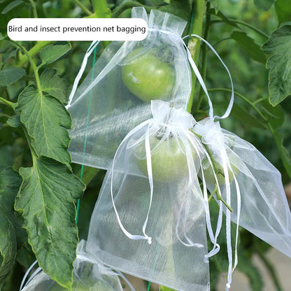 50Pcs Fruit Protection Bags Mesh Netting Insect Bird Garden Covers