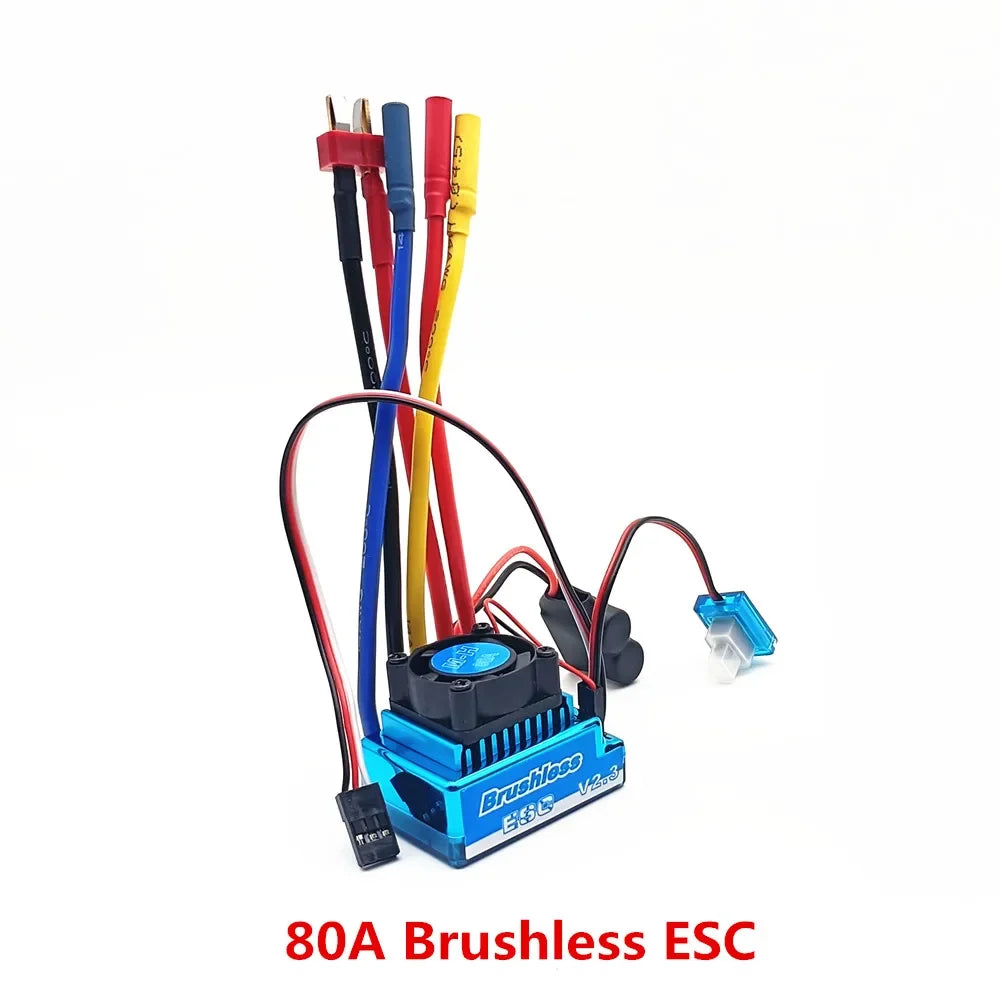 Electric Speed Controller Waterproof Brushless ESC 45A 60A 80A 120A for RC Car