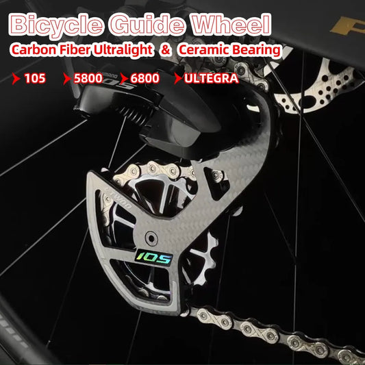 LTWOO Bicycle Ceramic Bearing Speed Carbon Fiber Pulley Wheel Rear Derailleurs Guide Wheel for Shimano 105/UT/Ultegra/DURA ACE-EXPROTAS