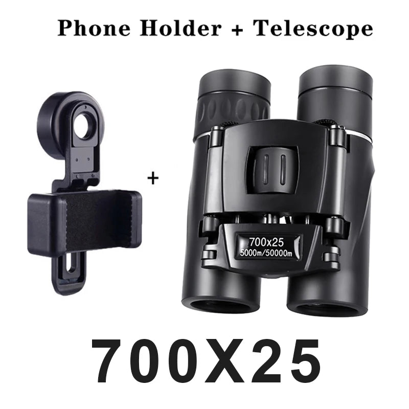 700x25 HD Zoom Binoculars BAK4 FMC Long Range Folding Hunting Camping Travel
