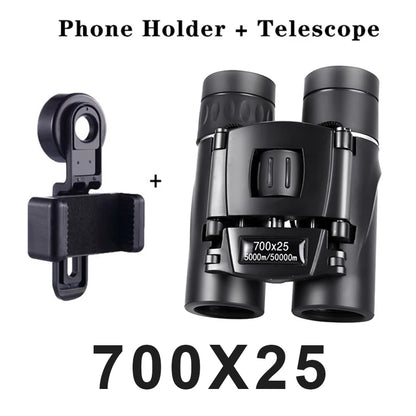 700x25 HD Zoom Binoculars BAK4 FMC Long Range Folding Hunting Camping Travel