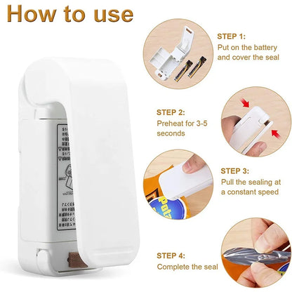 Mini Plastic Food Bag Sealer Machine Thermal Package Bags 1000W