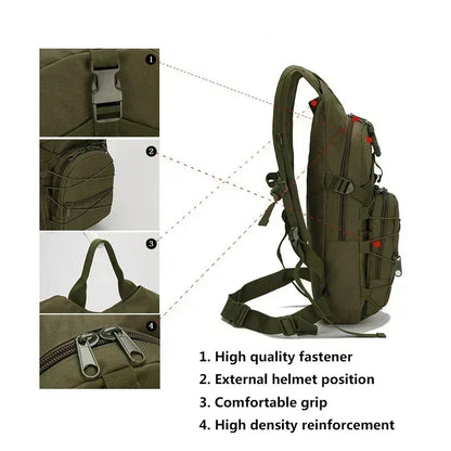 15L MOLLE Backpack Outdoor Cycling Hiking Camping Climbing Sports Rucksack